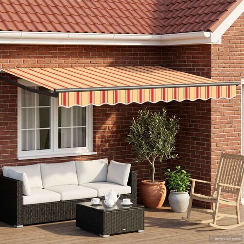 Vidaxl Auvent Rétractable Électrique Multicolore 2,5 X 2 M