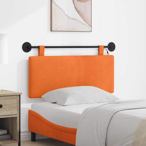 vidaXL Tête de lit suspendue Orange Tissu en velours côtelé