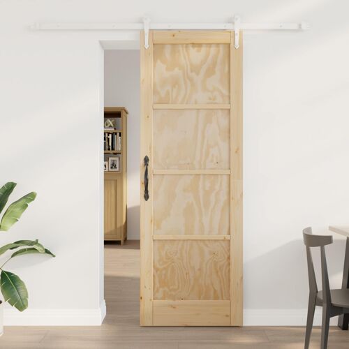vidaXL Porte coulissante ORKDAL Naturel et Blanc 73,5 x 211 cm