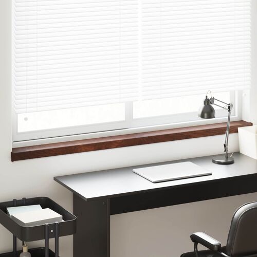 vidaXL Appui de fenêtre Bois marron 140 x 10 x 4,5 cm PVC