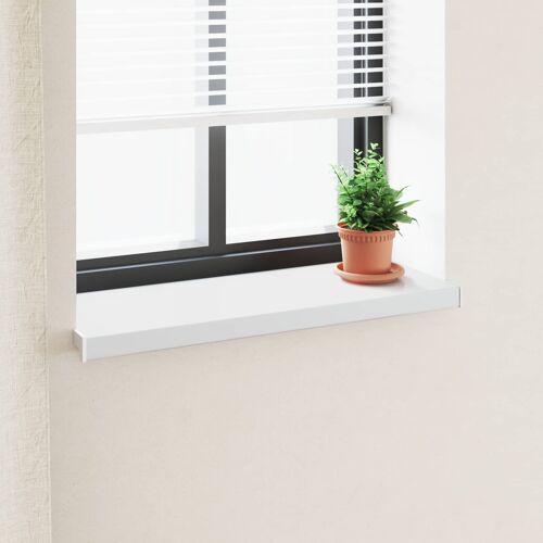 vidaXL Appui de fenêtre Blanc 80 x 35 x 4,5 cm PVC