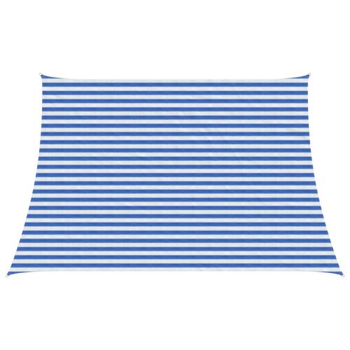 Vidaxl Voile D'ombre Bleu Et Blanc 3 / 4 X 3 M Hdpe