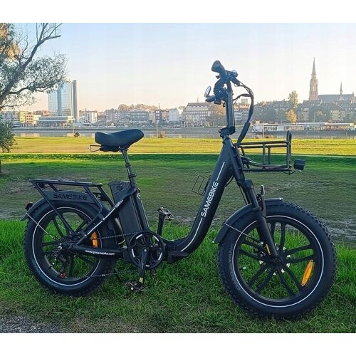 Samebike C05 Pro Vélo Électrique 20" - Moteur 500w - Batterie 36v/13ah - Autonomie 100km - Shimano 7 Vitesses - Pneus 20*4",Noir
