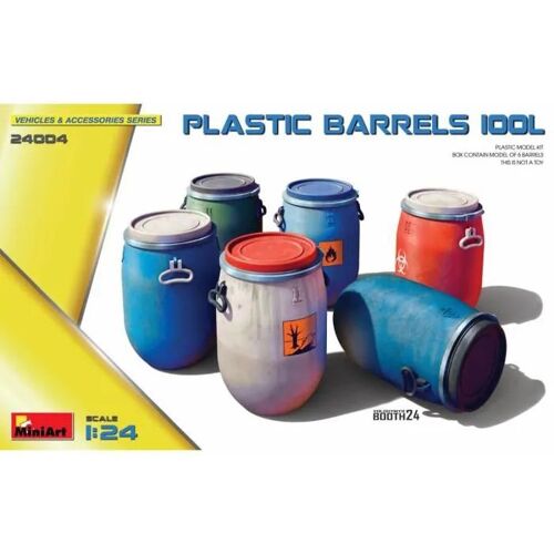 Miniart - Maquette Plastic Barrels 100l |Miniart|24004| 1:24 Maquette Char Promo - Ref : 15034-Miniart