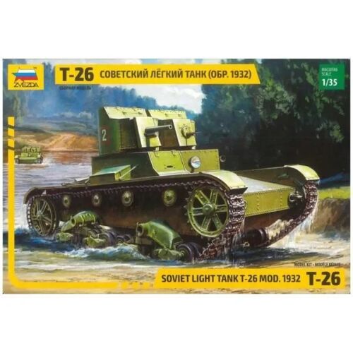 Zvezda - Maquette Char Soviet Light Tank T-26 Mod. 1932 |Zvezda|3542| 1:35 Maquette Char Promo - Ref : 15937-Zvezda