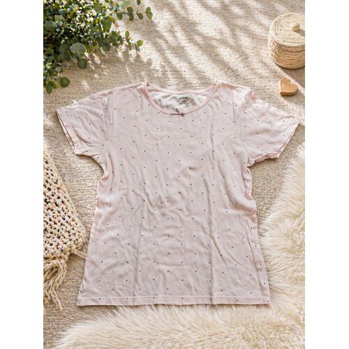 T-Shirt / Maillot De Corps Fille 12 Ans Kiabi Rose Pâle À Pois Noirs ¿ Bon État 🌸