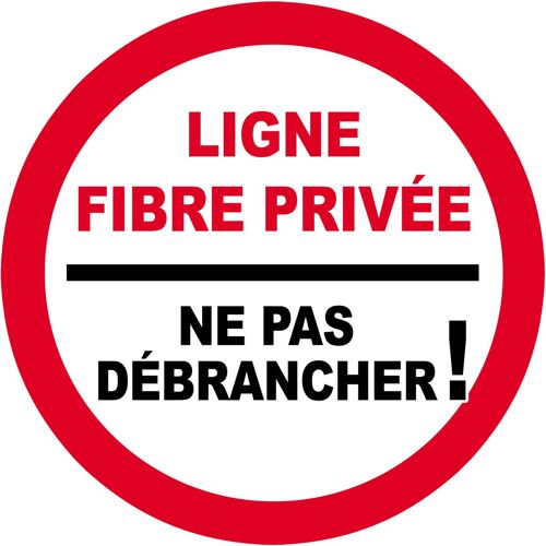 Ligne Fibre Privée - 15x15cm - Sticker/Autocollant