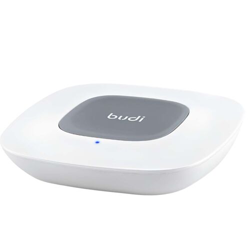 Chargeur sans fil Qi 5W avec Double Port USB-A et Indicateur LED Budi Blanc