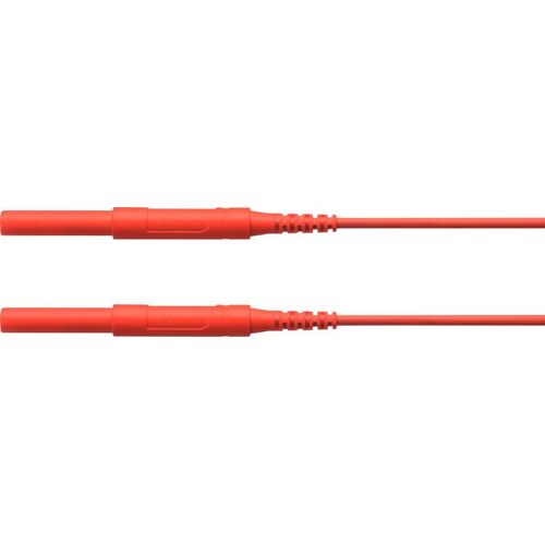 Cordon de mesure de sécurité Schützinger HSPL 8568 / AWG16 / 100 / RT mâle 4 mm - mâle 4 mm rouge 1 pc(s)