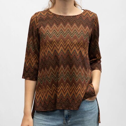 Top Marrone/Verde Th72eeu Femme Imperial