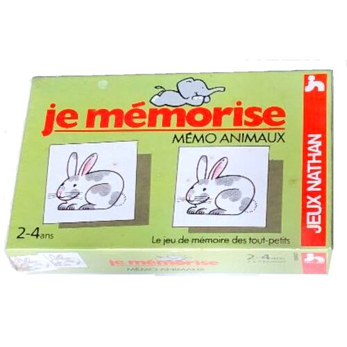 Jeu de Mémoire des touts-petits Nathan Mémo ANIMAUX Je mémorise 2-4 ans