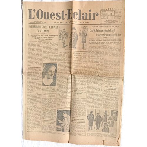 (Revue), L'Ouest-Éclair N°9876, Samedi 10 Novembre 1928
