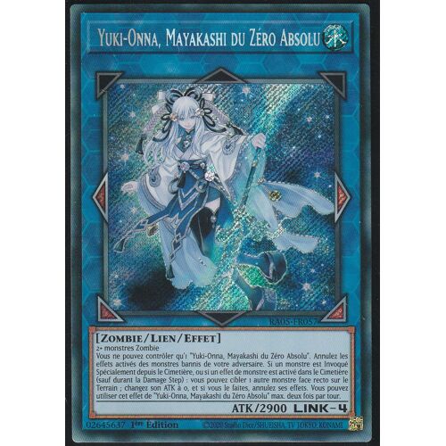 Carte Yu-Gi-Oh - Yuki-Onna Mayakashi Du Zéro Absolu - Ra05-Fr057 - Secrète-Rare