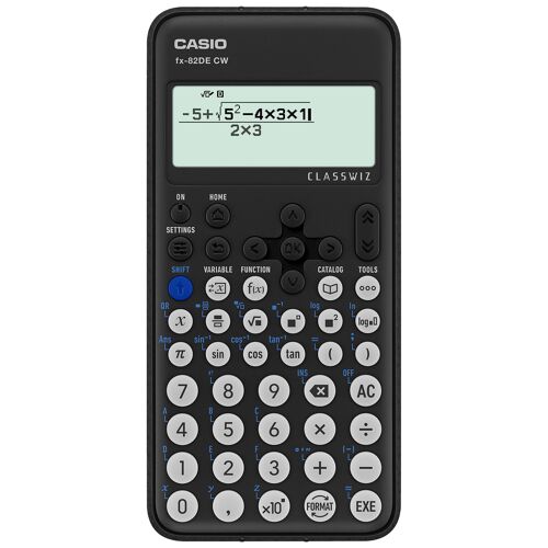 Casio FX-82DE CW calculatrice Poche Calculatrice scientifique Noir