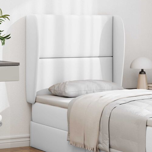 vidaXL Oreille de tête de lit Blanc 80 x 23 x 6 cm PVC
