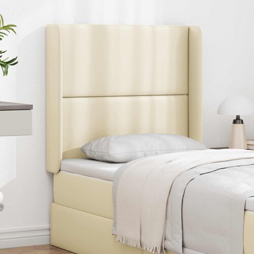 vidaXL Oreille de tête de lit Crème 80 x 16 x 4 cm PVC