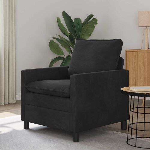 vidaXL Canapé Noir 76 x 81 x 87,5 cm Velours