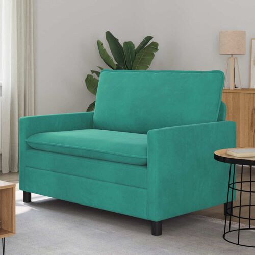 vidaXL Canapé Turquoise 126 x 81 x 87,5 cm Velours