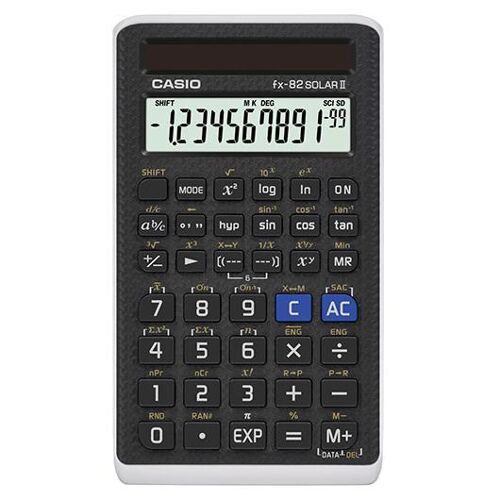 Casio FX-82Solar II calculatrice Poche Calculatrice scientifique Noir