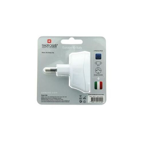 Skross 1.500212-E Adaptateur Prise D'alimentation Type L (It) Type C (Europlug) Blanc