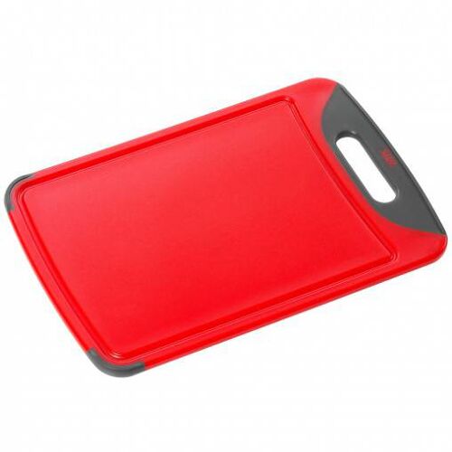 Silit 21.4227.4681 Planche À Découper Pour Cuisine Rectangulaire Synthétique Gris Et Rouge