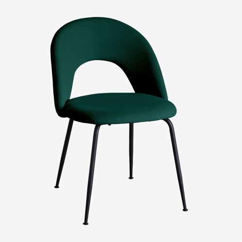 Chaise de salle à manger rembourrée Glorys Noir
