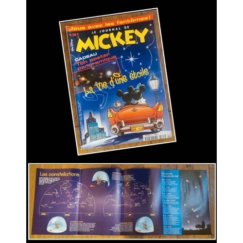 Journal De Mickey - N°2511 - Poster Panoramique Constellations - 2000 - Ancien Magazine Vintage