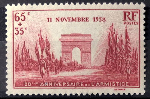 Armistice 11 Novembre 1918 - 20ème Anniv. - 65c+35c Rouge Carminé (Superbe N° 403) Obl - France Année 1938 - Brn83 - N11952