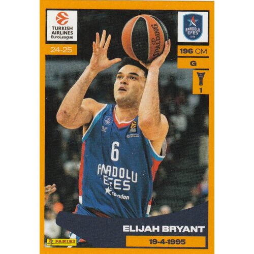 Image Vignette Panini Euroleague 2024 / 2025 - N° 99 - Elijah Bryant