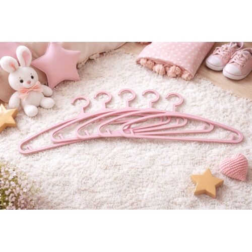 ? Lot De 6 Cintres Bébé/Enfant - Rose Pastel ?