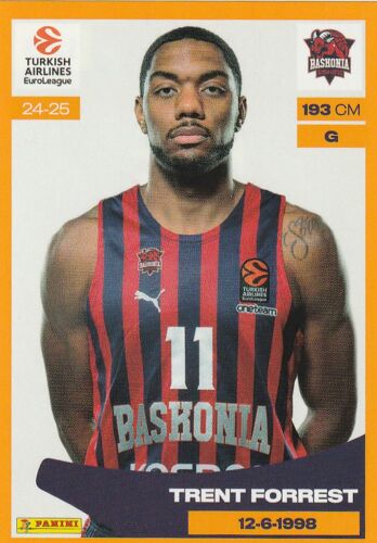 Image Vignette Panini Euroleague 2024 / 2025 - N° 125 - Trent Forrest