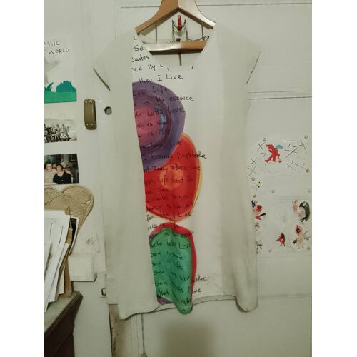 Robe Crème Motifs Multicolores 42 Xl Desigual.