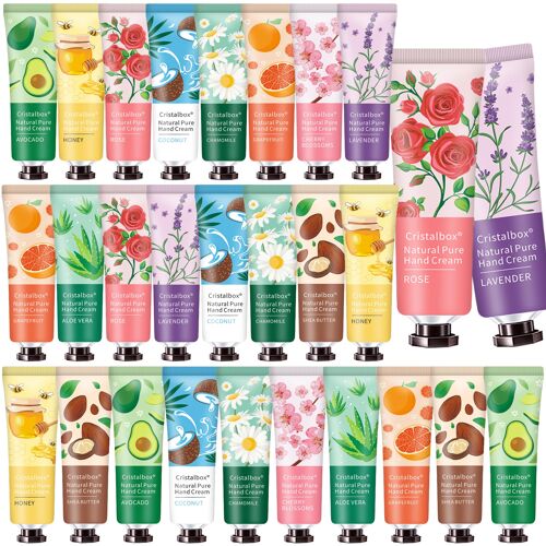 20 Pack Hand Cream Gift Set-Scented Lotion for Dry Cracked Hands,Body- Hand Care Moisturizing Cream Body Moisturizer Hydration Mini Hand Lotion Travel Size Bulk Mothers Day Gifts for Women