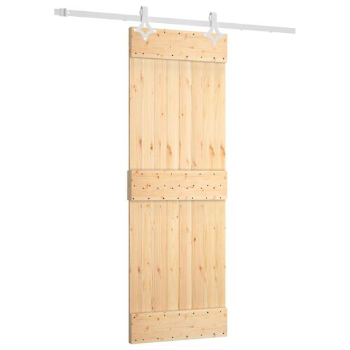 vidaXL Porte coulissante Naturel et Blanc 70 x 210 cm