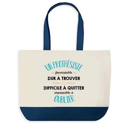 Sac shopping fond bleu Un Prothésiste Formidable Cadeau Anniversaire Noël | Design Graphique Grand Sac Courses Cabas