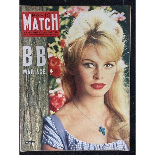 Paris Match N° 533 27 Juin 1959 Brigitte Bardot Cover Mariage 10 Pages La Callas