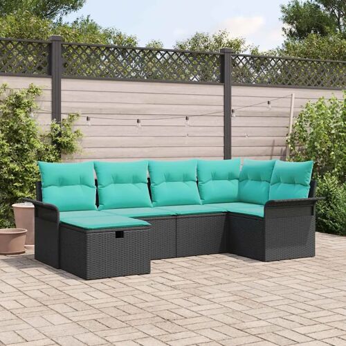 Vidaxl Ensemble De Canapé De Jardin Avec Coussin 6 Pcs Poly Rotin