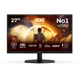 AOC Gaming Q27G42ZE - Écran LED - jeux - 27" - 2560 x 1440 QHD @ 240 Hz - Fast IPS - 300 cd/m² - HDR10 - 0.3 ms - HDMI, DisplayPort