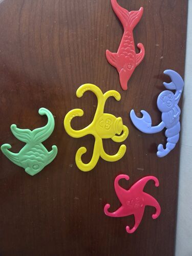 Décoration Suspension 5 Animaux Marins Colorés Enfant