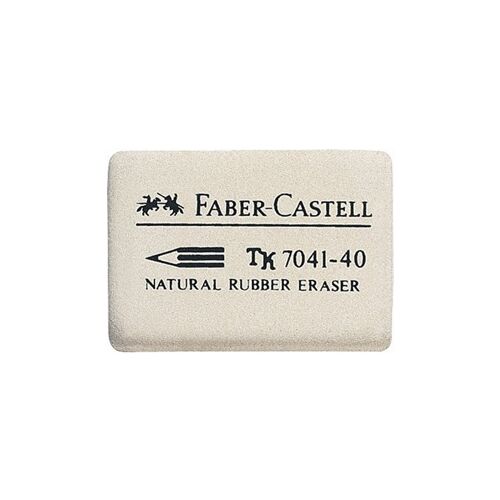 Faber-Castell Gomme En Caoutchouc 7041-40, Blanc