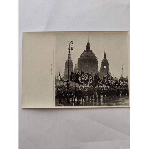 Ww2. Carte Photo. Taille 17*12. Hitler. La Nation Enterre Les Morts Du 30 Janvier (Sturmführer Maikowski Et Wachtmeister Zauritz). Original