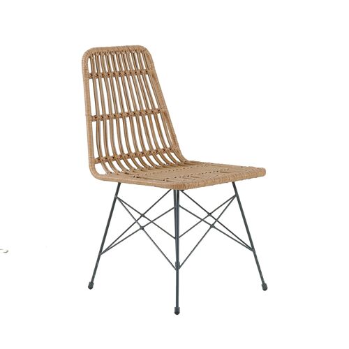 Lot De 6 Chaises En Résine Tressée Effet Rotin Bago