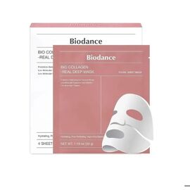 Biodance Real Deep Mask Masque Bio Collagen - Visage - Tous Types De Peaux, 4 Pcs X 34g