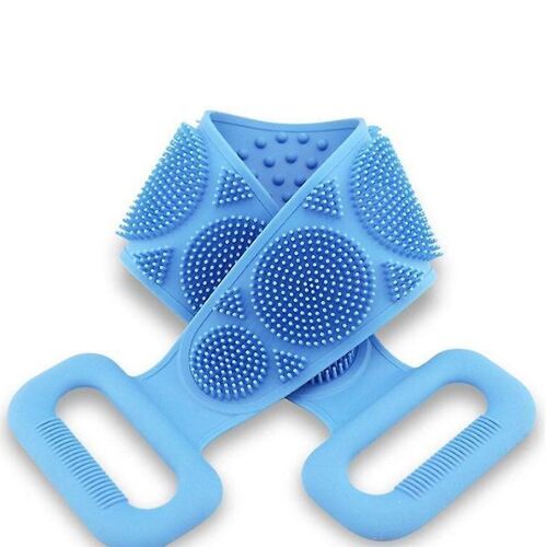 Lot De 2 Éponges De Dos En Silicone De Qualité Supérieure, Double Face Pour Exfolier Et Masser - Poignées Antidérapantes Pour Un Confort Optimal 