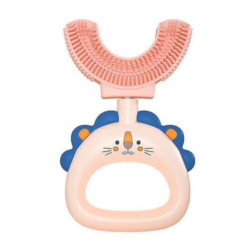 Brosse À Dents En Forme De U, Ludique Et Sûre, Pour Enfants De 2 À 12 Ans, Avec Tête De Rechange - Nettoyage À 360° - Bleue