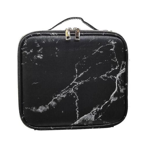 Trousse De Toilette Élégante À Motif Marbre - Grande Capacité Et Intérieur Modulable, Idéale Pour La Maison Et Les Voyages 
