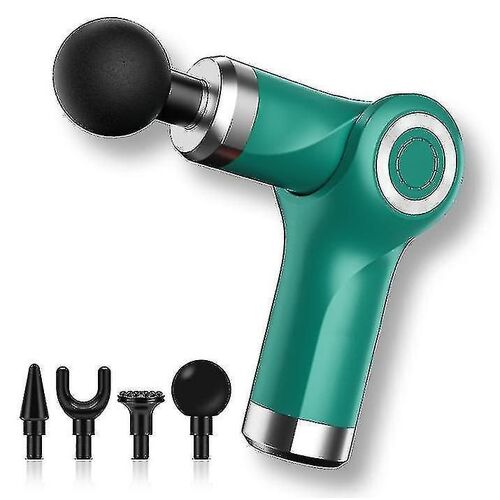 Pistolet De Massage Musculaire À Percussion Verte - Masseur D'épaule Portatif Silencieux Pour Un Soulagement Et Une Récupération En Profondeur Des Tissus