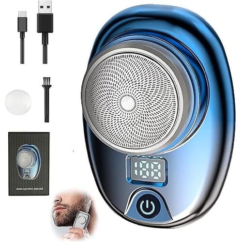 Mini Rasoir Dégradé Bleu - Rasoir Électrique Portable Rechargeable Par Usb Pour Hommes Et Femmes