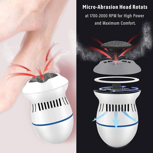 Lime À Pieds Électrique Sans Fil Rechargeable Par Usb Avec Aspiration Pour L'élimination Des Callosités Et L'exfoliation