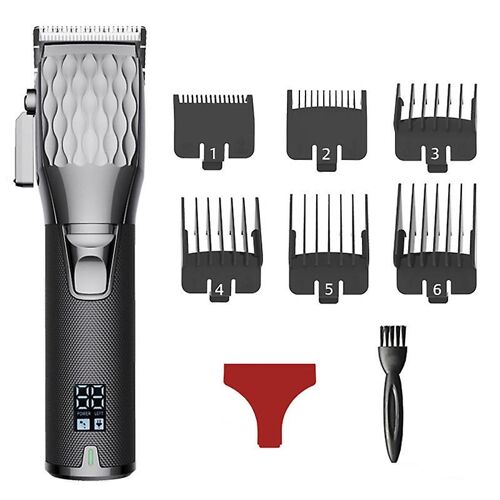 Ensemble De Tondeuse À Cheveux Et À Barbe Sans Fil Haut De Gamme Pour Hommes Avec Vitesse Réglable, Écran Lcd Et Lames De Qualité Professionnelle